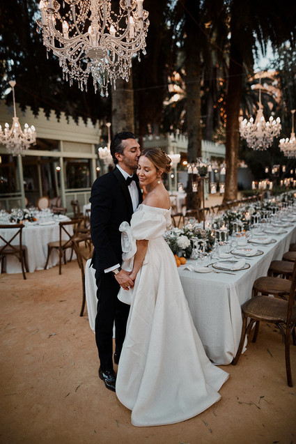 elegant bride and groom