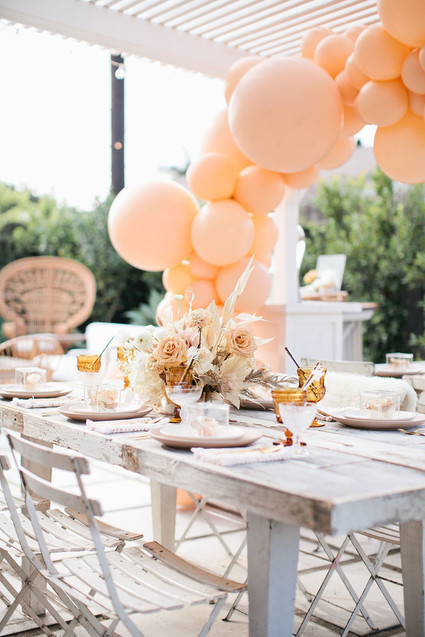 Peach baby shower