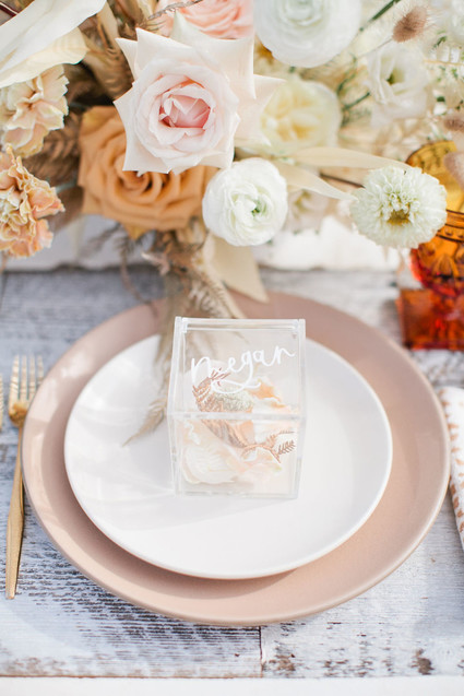 Acrylic calligraphy favor box