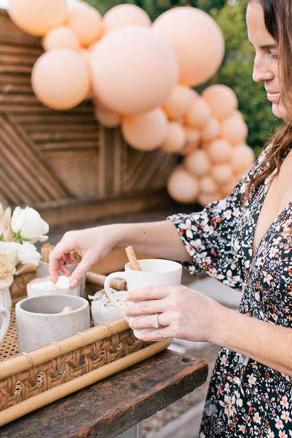 cocoa bar at baby shower