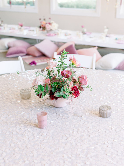 Moon Child celestial floral first birthday party