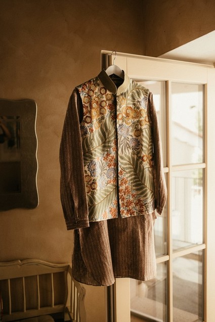 modern Indian wedding in a medieval castle