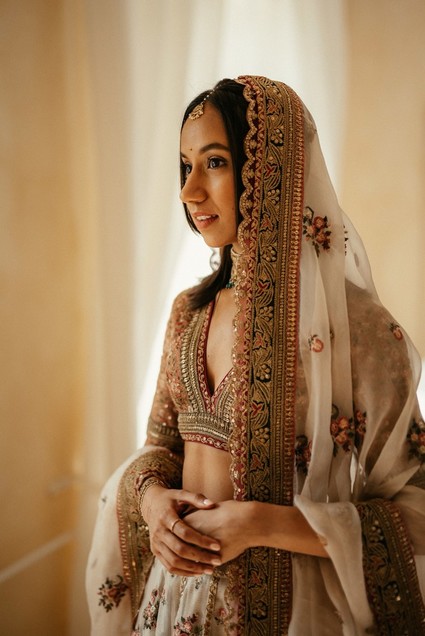 modern Indian wedding in a medieval castle