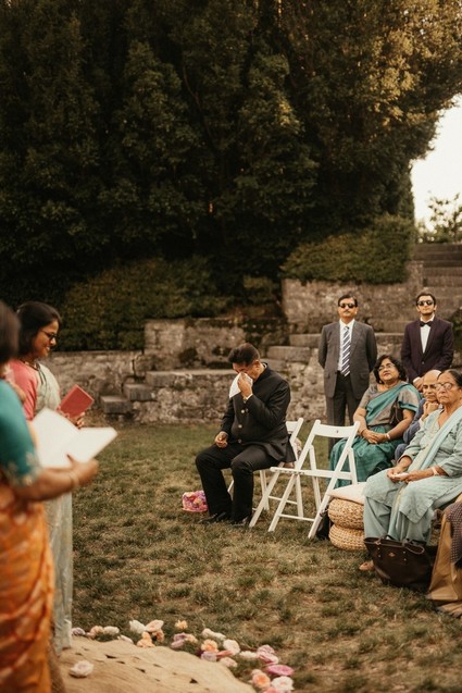 modern Indian wedding in a medieval castle