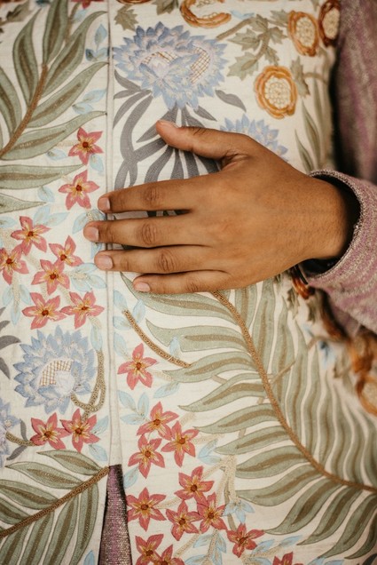 modern Indian wedding in a medieval castle