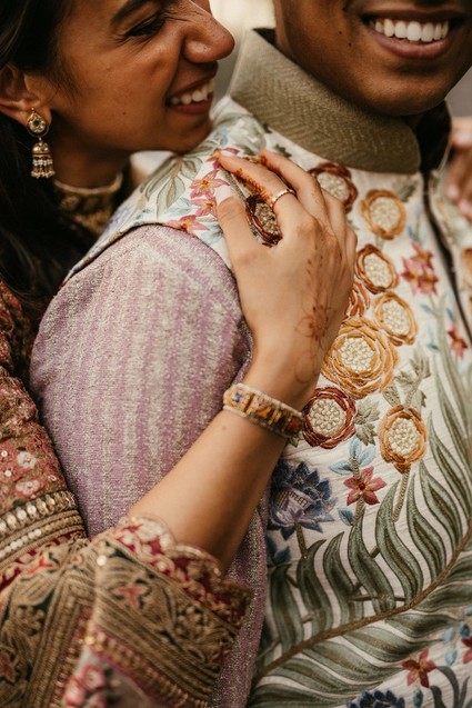 modern Indian wedding in a medieval castle