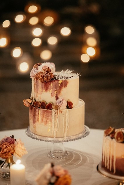 floral wedding cake