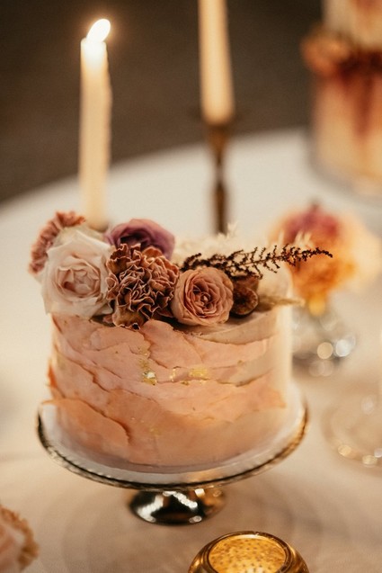 floral wedding cake