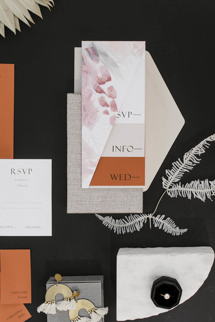 Modern wedding invitations