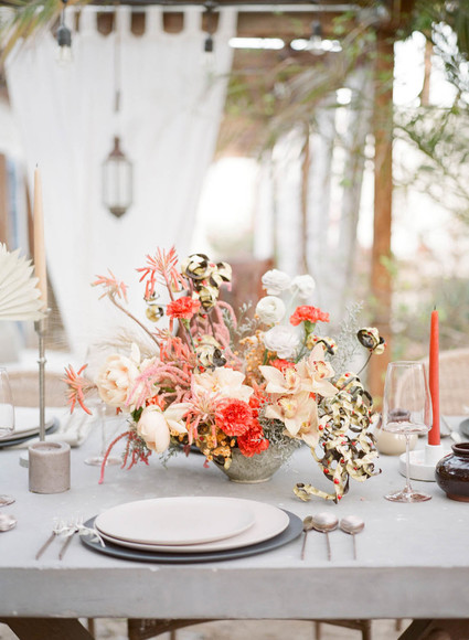 Bright floral centerpiece