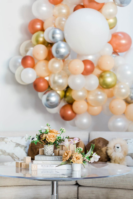 a modern animal-themed baby shower for Anne Sage