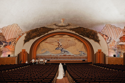 Catalina Island wedding in Avalon Theater