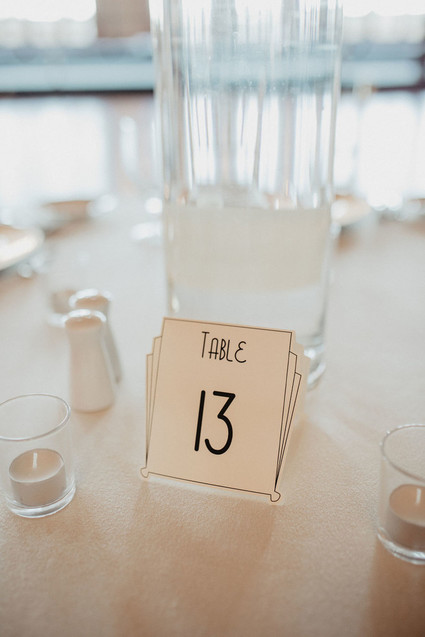 Art Deco table numbers
