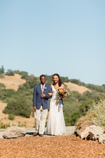Bright, rustic orange + yellow Northern California ranch wedding