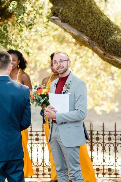 Bright, rustic orange + yellow Northern California ranch wedding