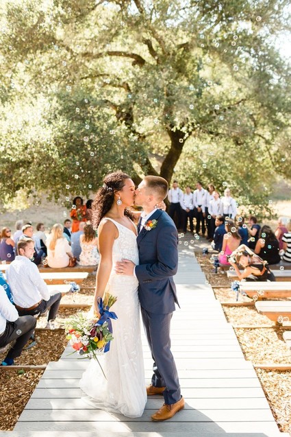 Bright, rustic orange + yellow Northern California ranch wedding