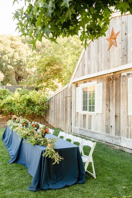 Barn wedding reception