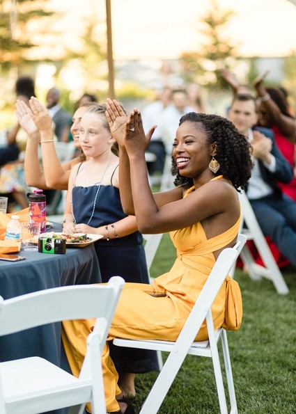 Bright, rustic orange + yellow Northern California ranch wedding