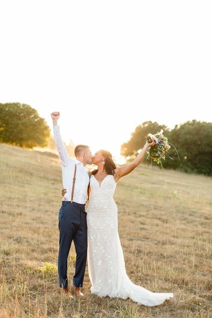 Bright, rustic orange + yellow Northern California ranch wedding