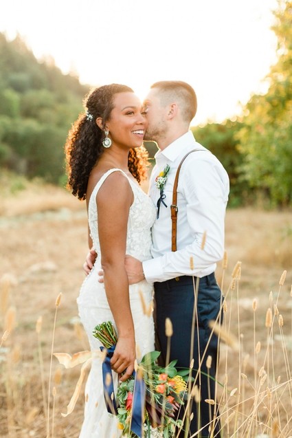 Bright, rustic orange + yellow Northern California ranch wedding