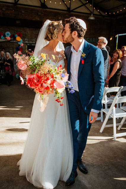 Bold, bright DIY wedding