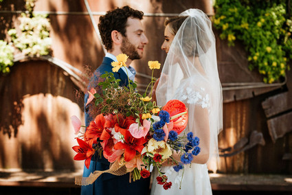 Bold, bright DIY wedding