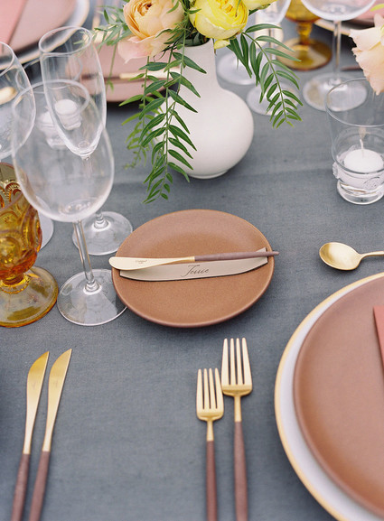 Elegant coastal tablescape