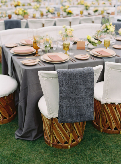 Elegant coastal tablescape