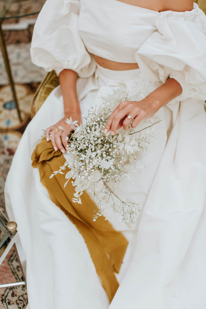 babies breath bridal bouquet