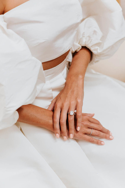 Monique Lhuillier two piece wedding dress