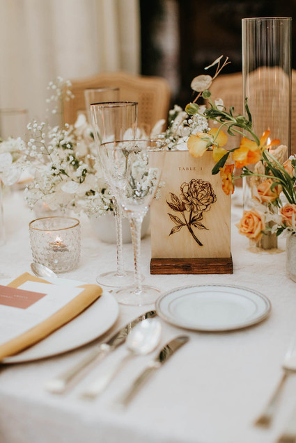 Wooden table number