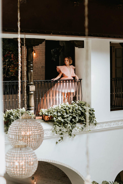 pink tulle wedding dress