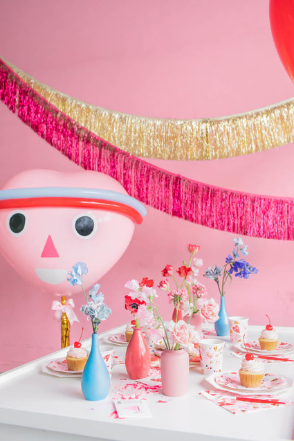 Valentine's Day heart balloons