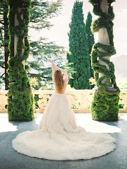 Ruffled full wedding skirt