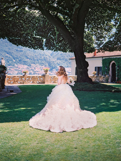 Ruffled full wedding skirt