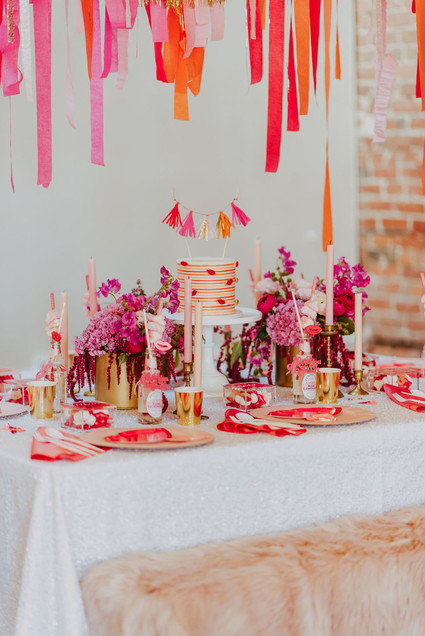 DIY crepe paper fringe hanging