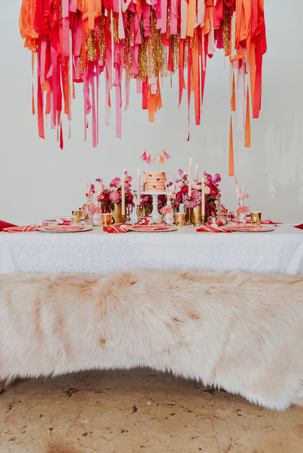 DIY crepe paper fringe hanging