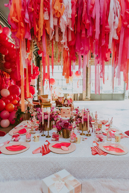 DIY crepe paper fringe hanging