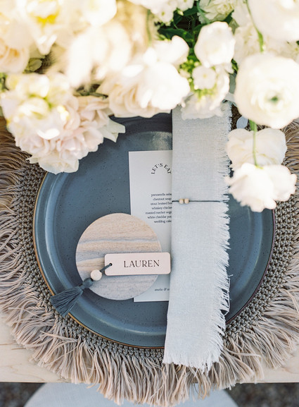 modern grey place settings