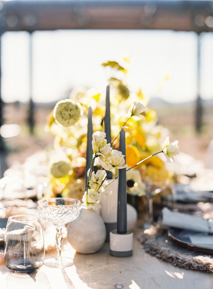 Yellow wedding centerpieces