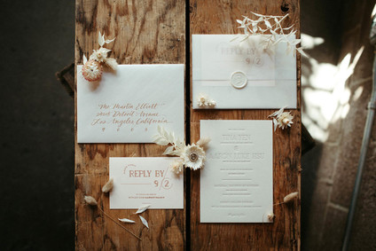 blush and cream wedding invitations