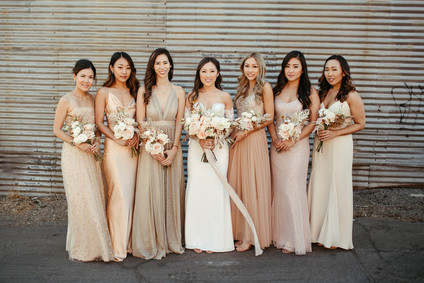 champagne bridesmaid dresses Inspiration