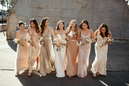 champagne bridesmaid dresses Inspiration