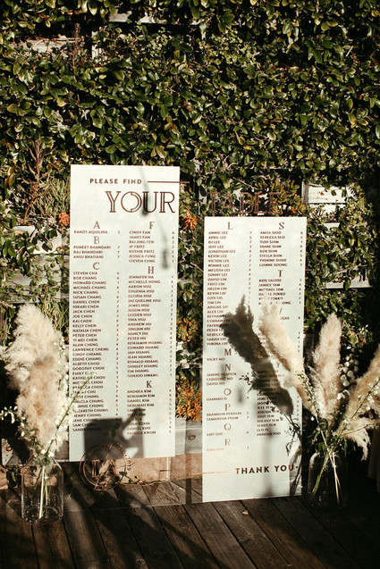 creative seating chart idea