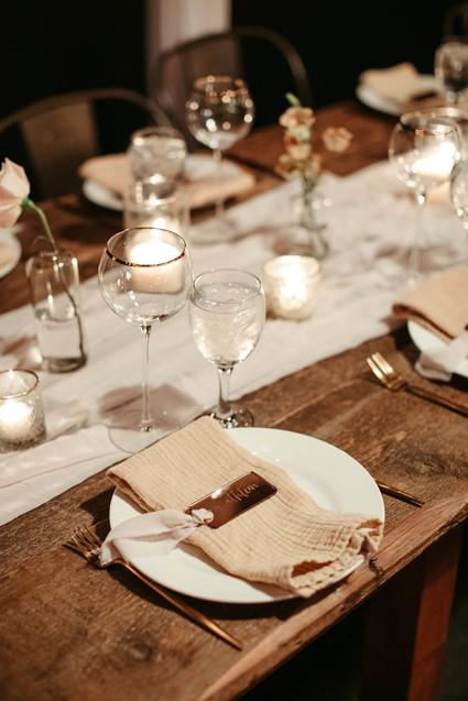 modern blush place setting