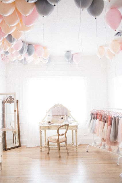 pastel balloons for girl's birthday