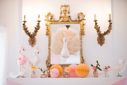 Pastel pink + lavender bird-themed girls birthday party