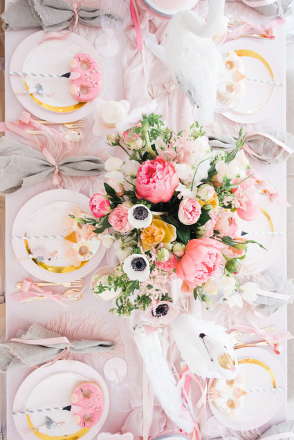 Pastel pink + lavender bird-themed girls birthday party