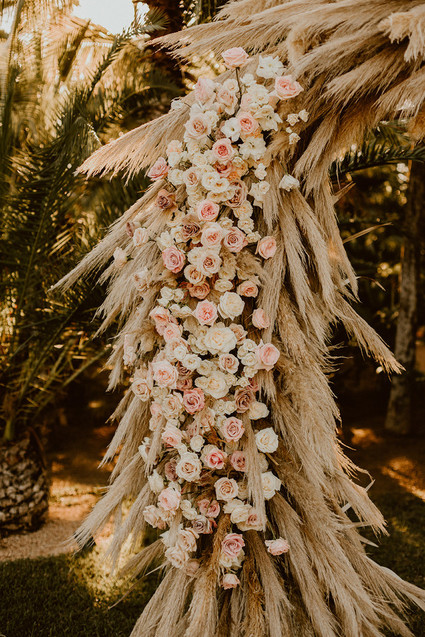 Pampas grass ceremony arch