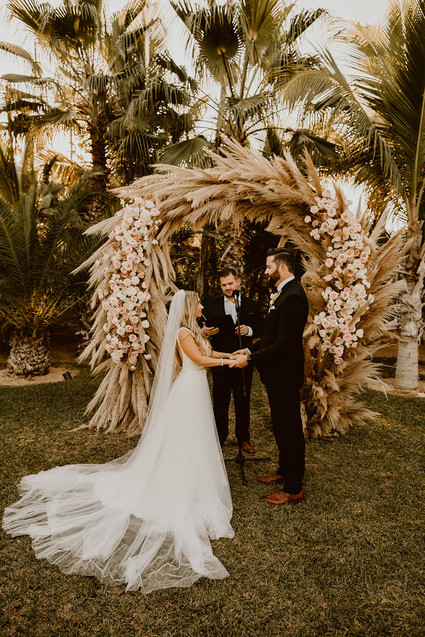 Pampas grass ceremony arch